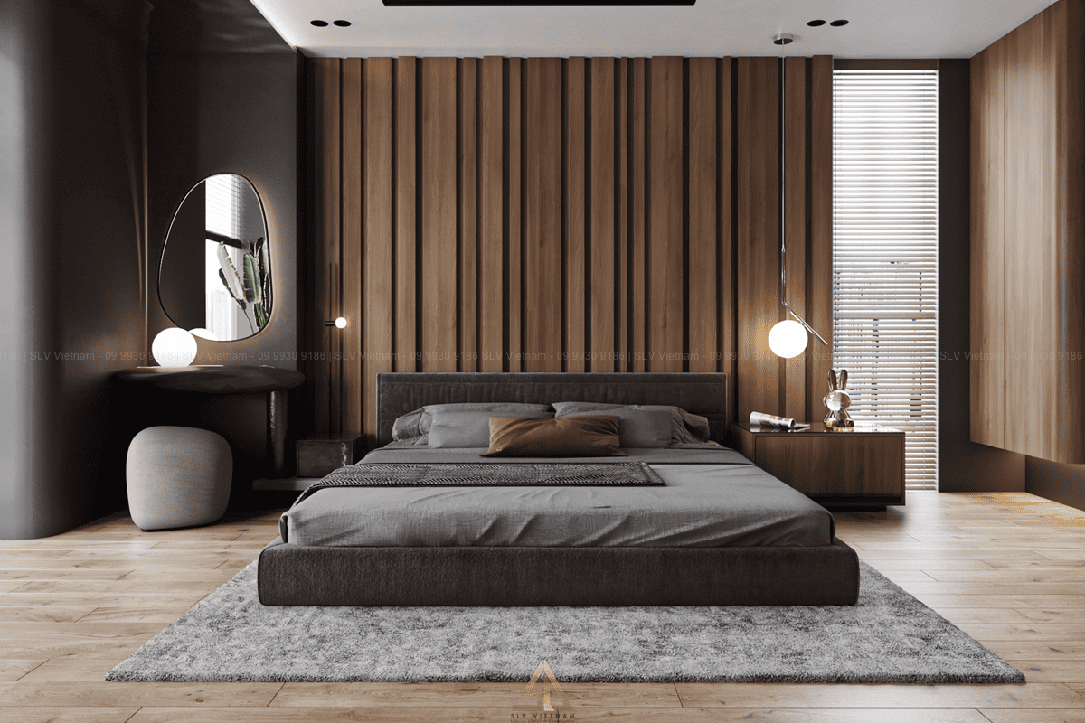 Mẫu 1: Sử dụng chất liệu tạo sự ấm áp cho nội thất (Nguồn ảnh: SLV Vietnam)