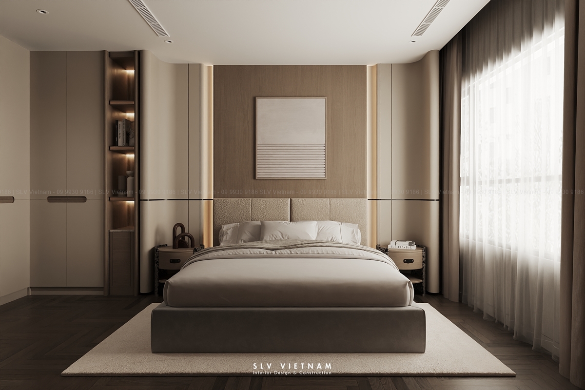 Mẫu 2: Phòng ngủ tone màu ấm áp (Nguồn ảnh: SLV Vietnam)