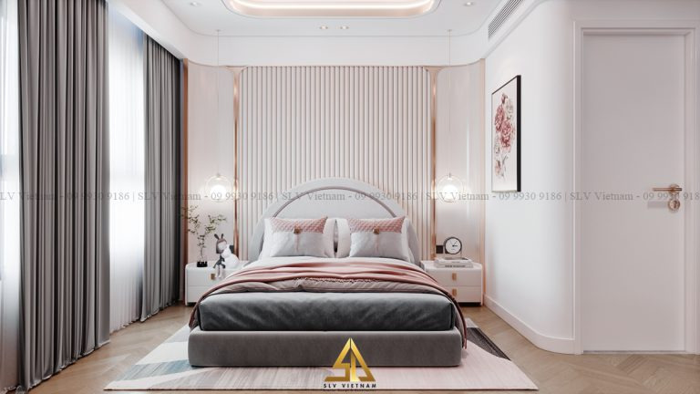 Phòng ngủ cho trẻ em trang trí nhẹ nhàng, nhã nhặn