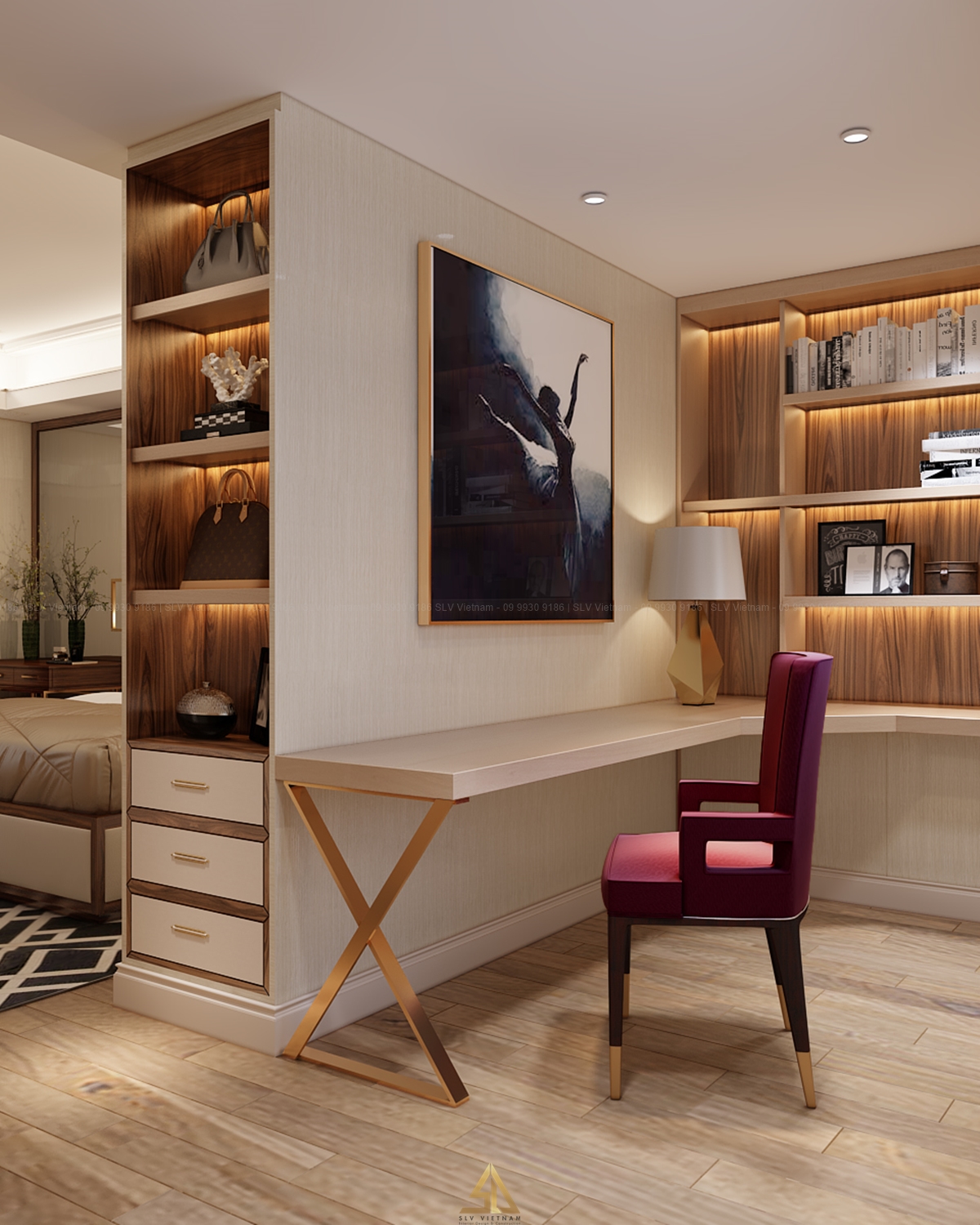 Bàn làm việc thiết kế tối ưu không gian (Nguồn ảnh: SLV Vietnam)