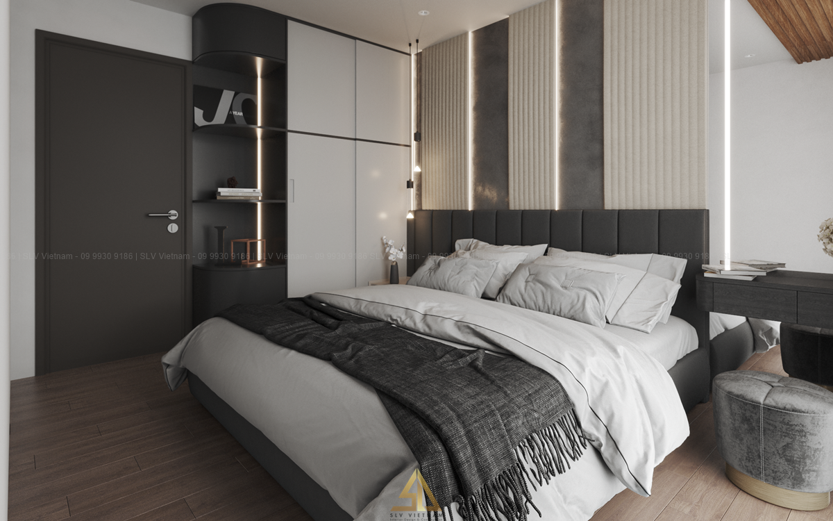 Mẫu 5: Phòng ngủ tone màu đơn giản (Nguồn ảnh: SLV Vietnam)