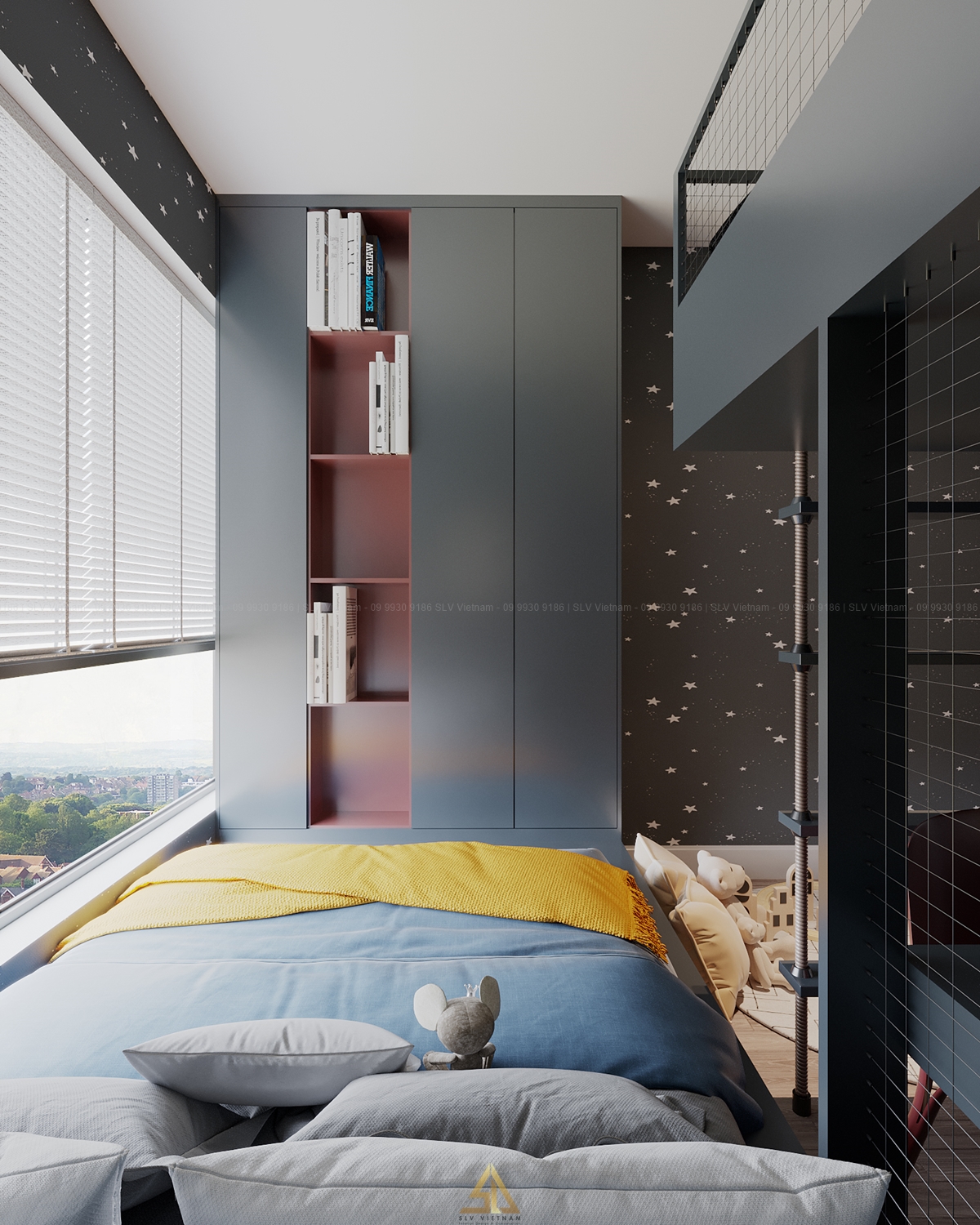 Mẫu 3: Mẫu phòng ngủ ưu tiên ánh sáng tự nhiên (Nguồn ảnh: SLV Vietnam)