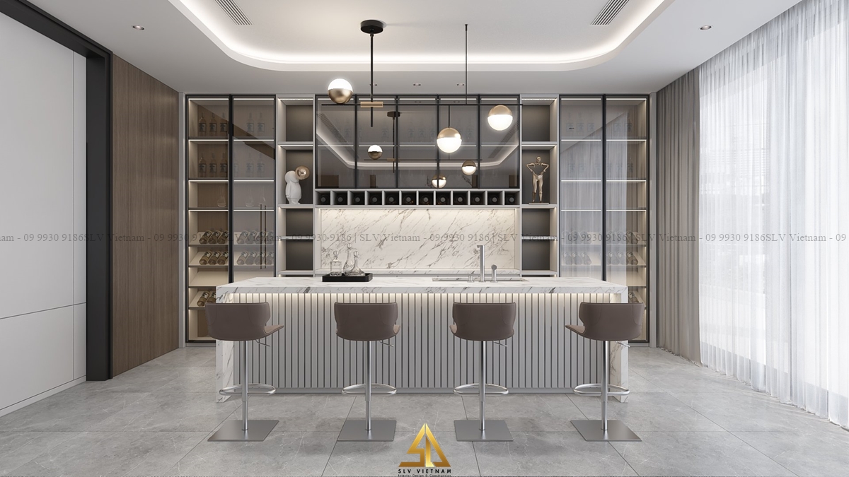 Không gian khách bếp (view 2) Nguồn ảnh: SLV Vietnam