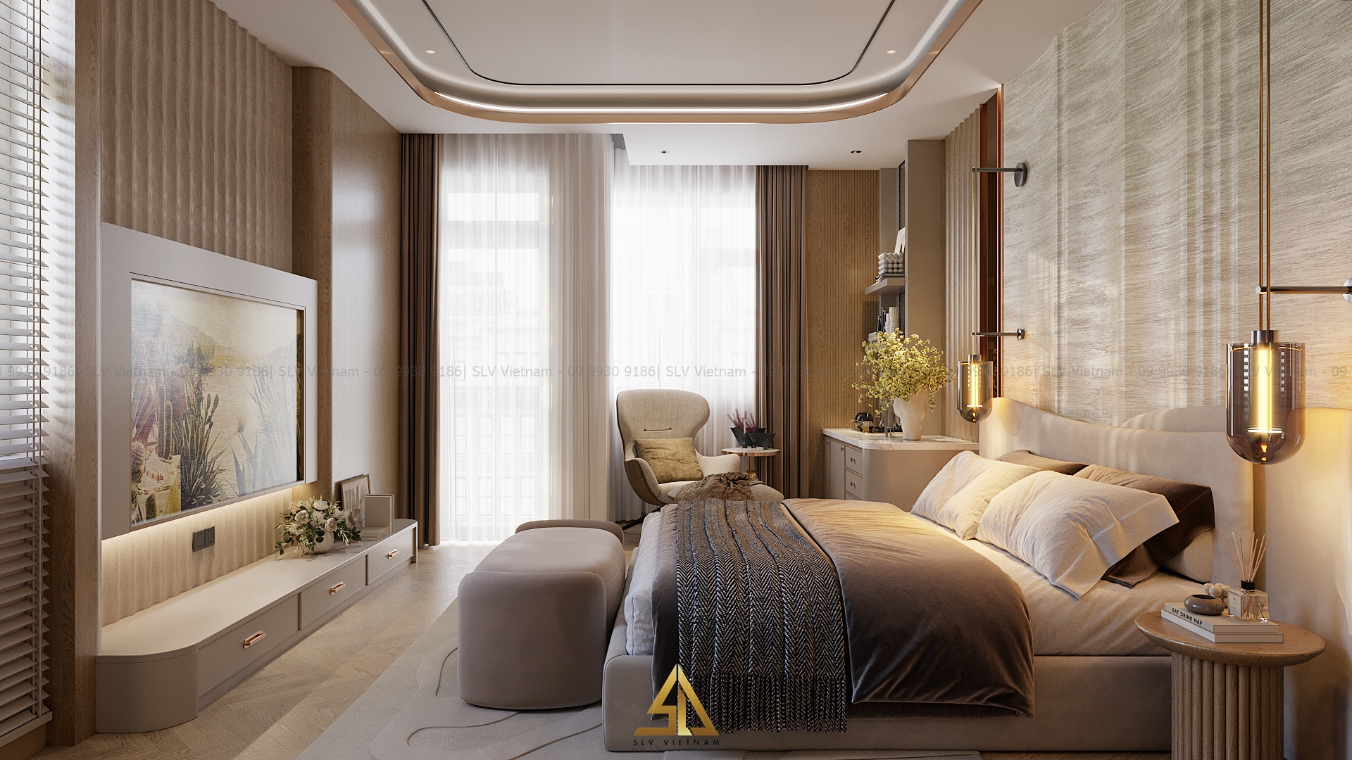 Phòng ngủ master (view 2) SLV Vietnam