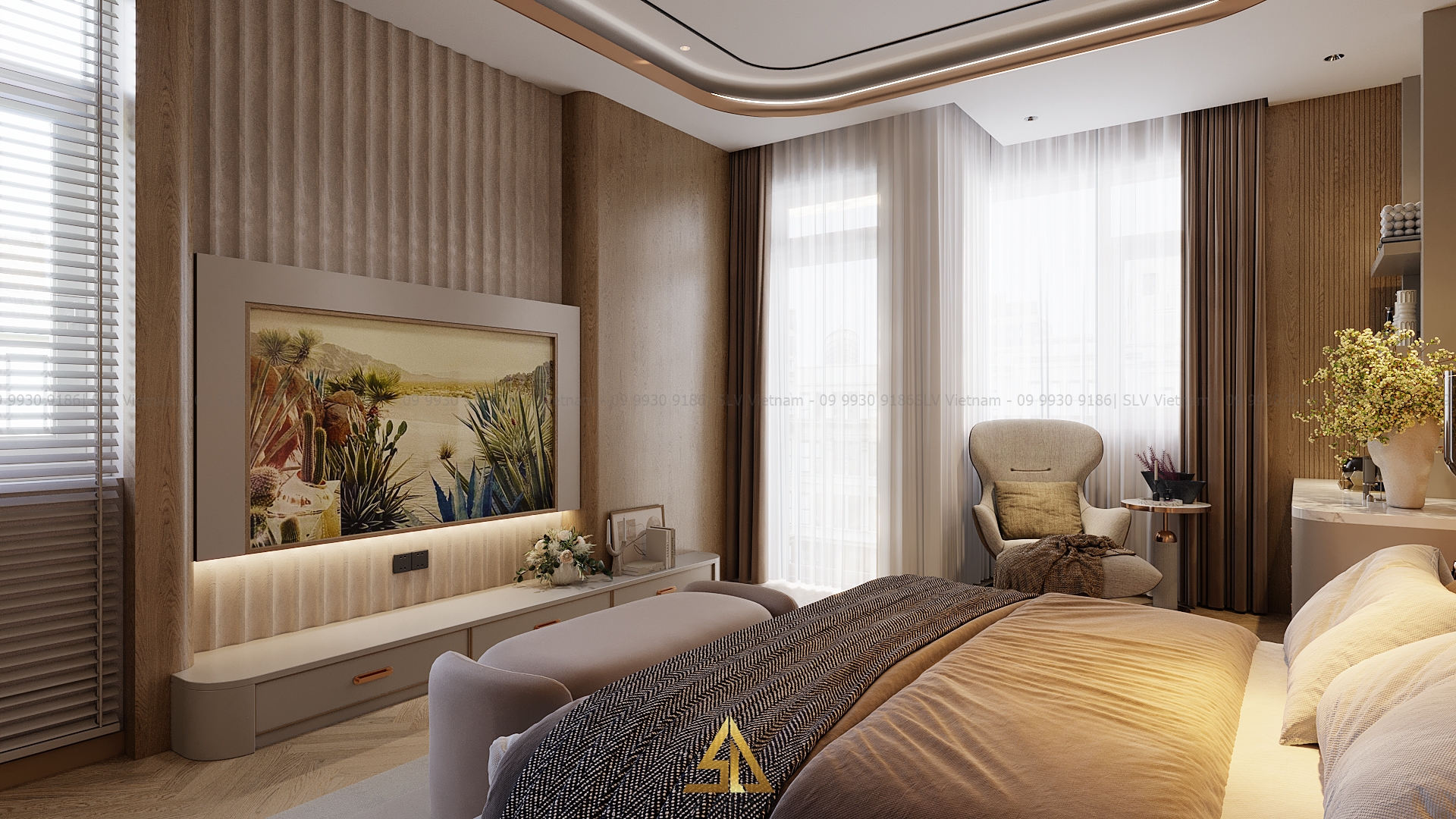 Phòng ngủ master (view 3) SLV Vietnam