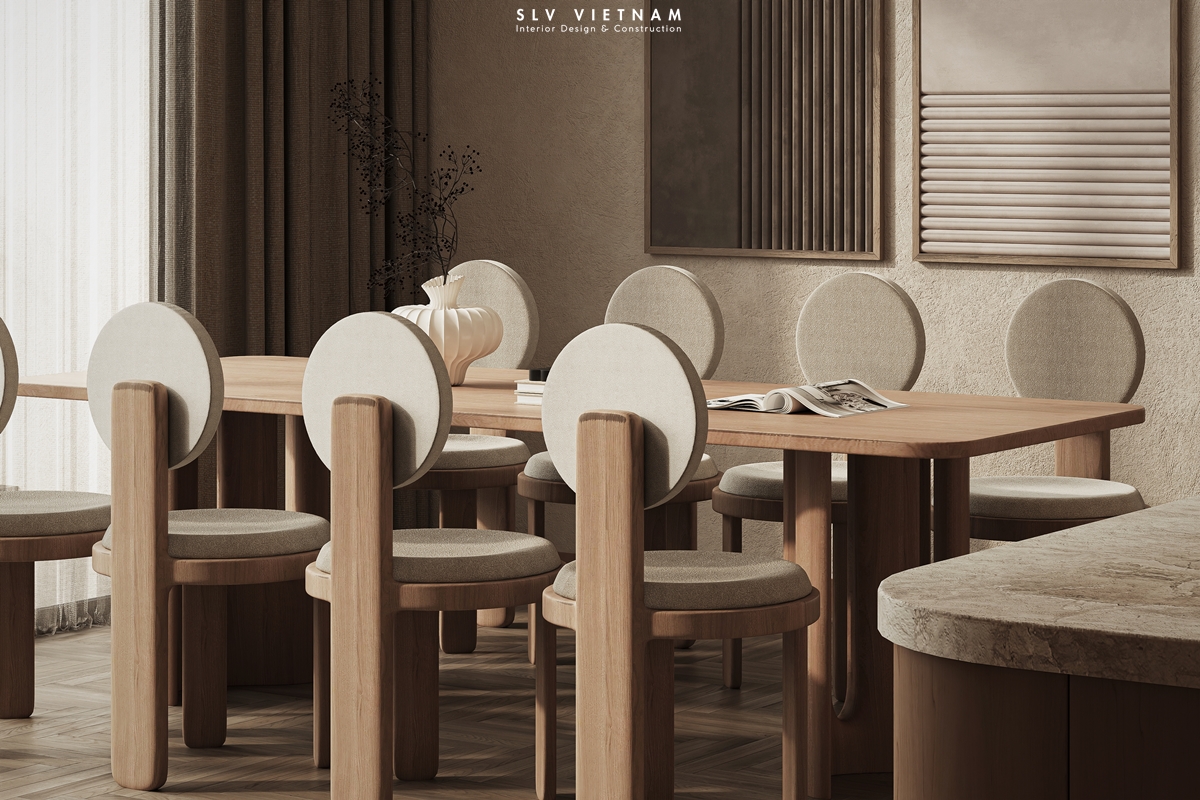 Không gian khách bếp dự án Duplex Wabi Sabi - SLV Vietnam (12)