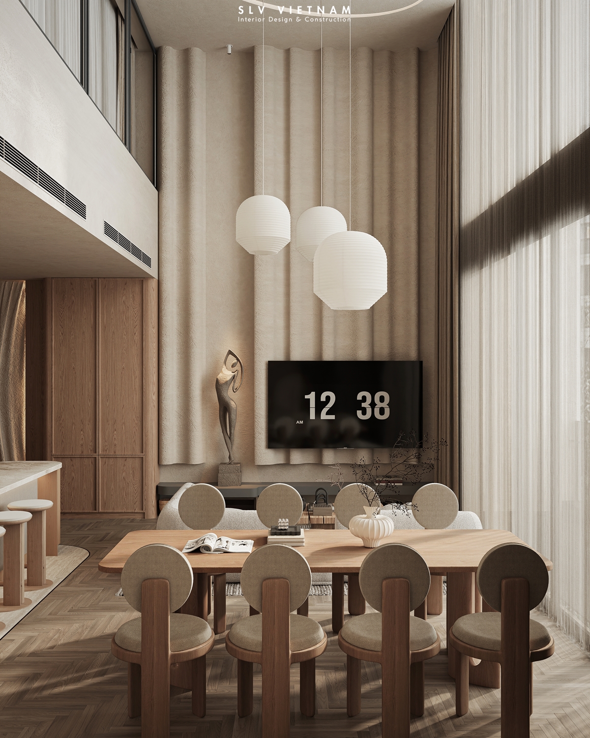 Không gian khách bếp dự án Duplex Wabi Sabi - SLV Vietnam (2)