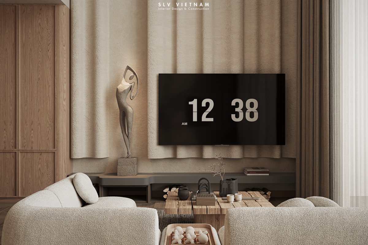 Không gian khách bếp dự án Duplex Wabi Sabi - SLV Vietnam (7)