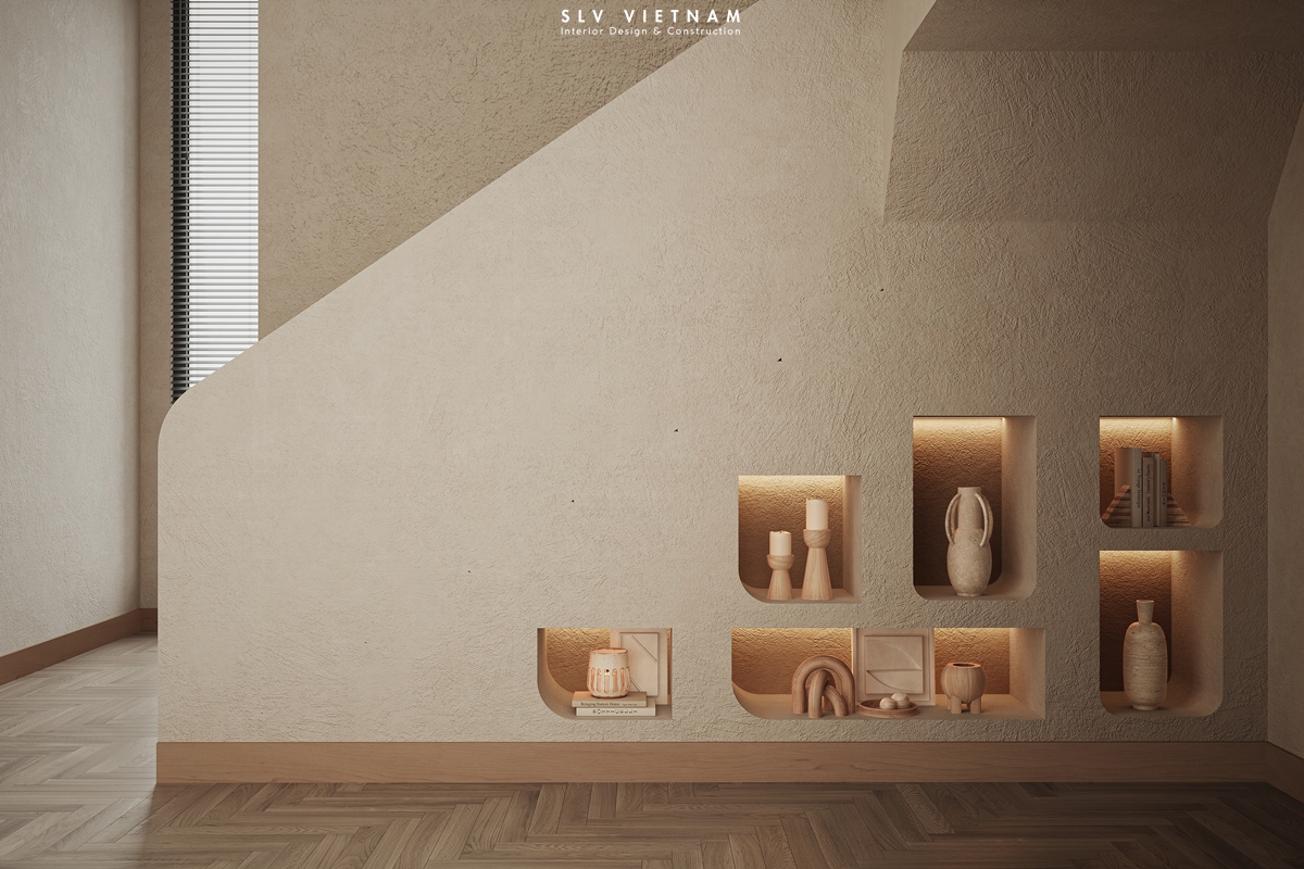 Không gian khách bếp dự án Duplex Wabi Sabi - SLV Vietnam (9)