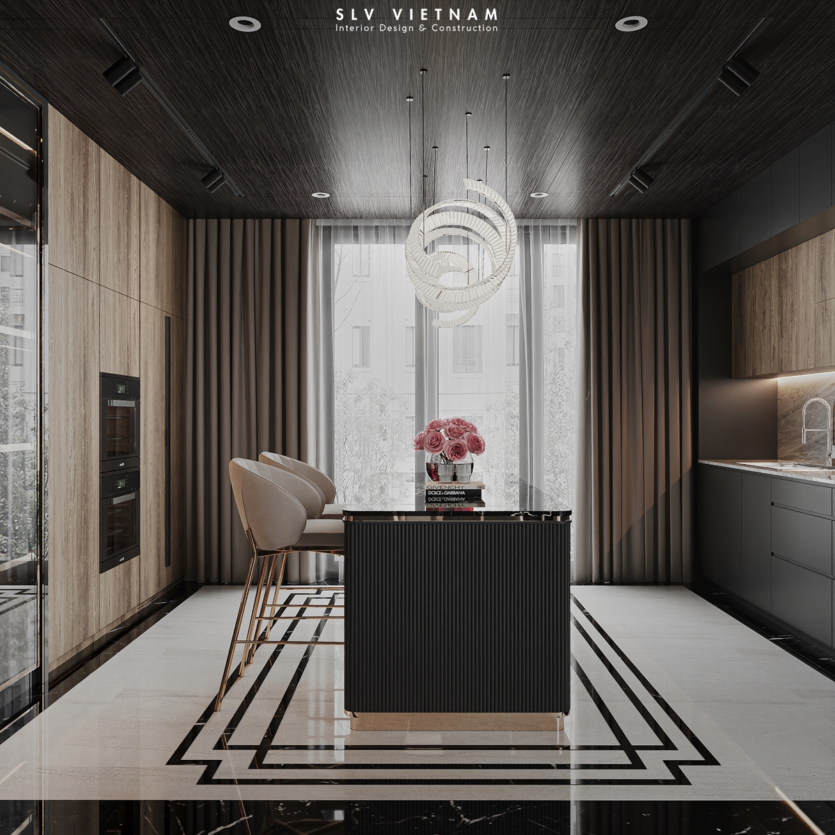 Thiết kế nội thất Kitchen Luxury - SLV Vietnam (2)