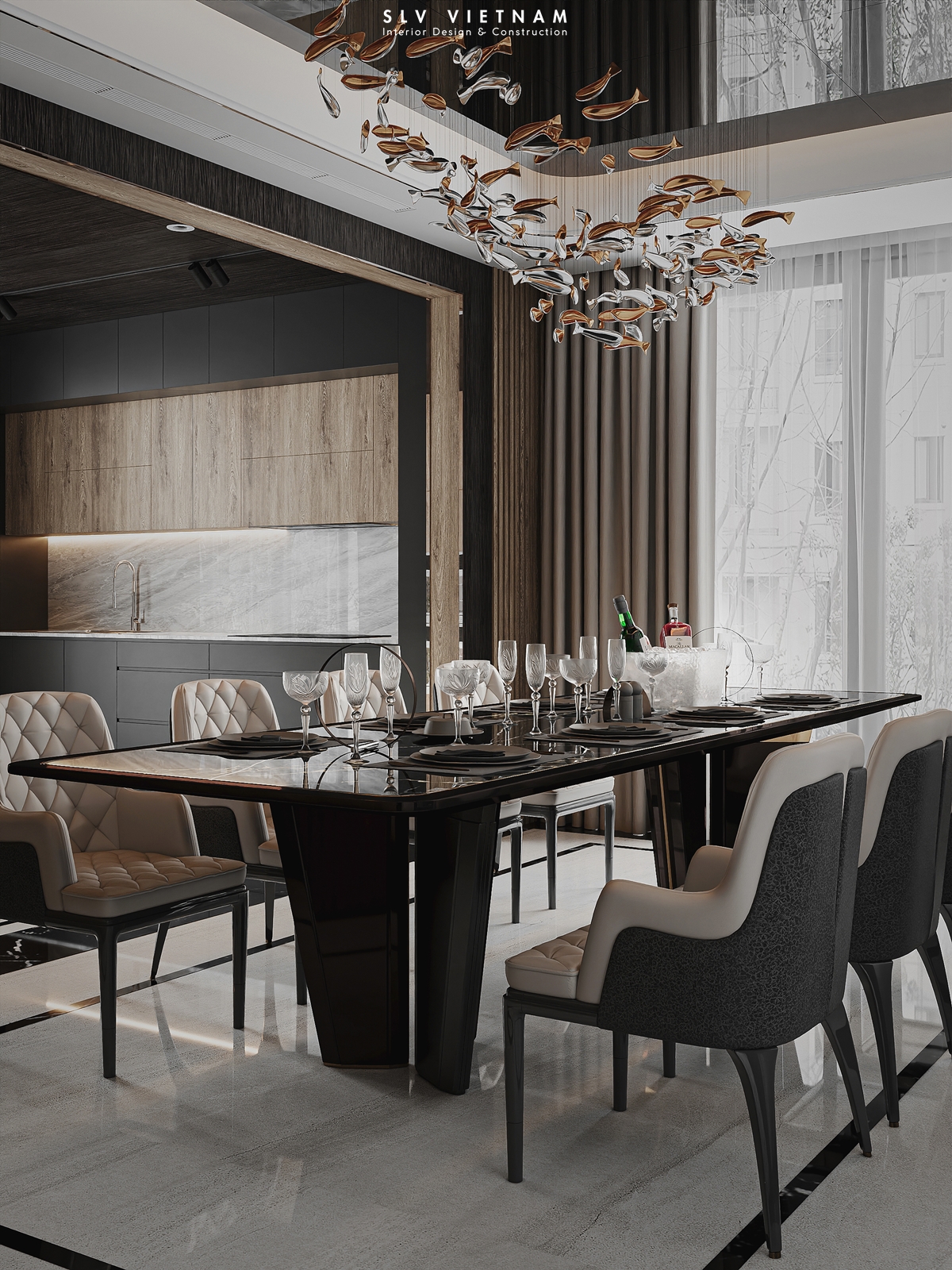 Thiết kế nội thất Kitchen Luxury - SLV Vietnam (7)