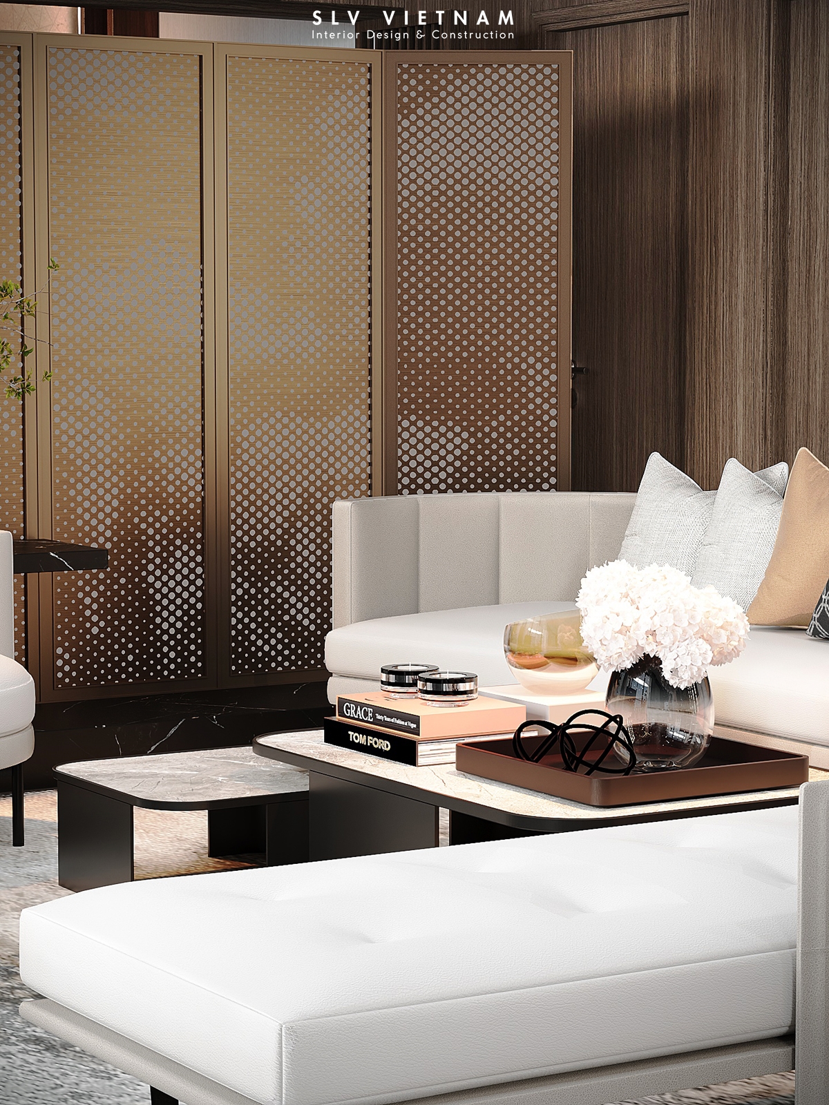 Phòng khách dự án La Cosmo - SLV Vietnam (5)