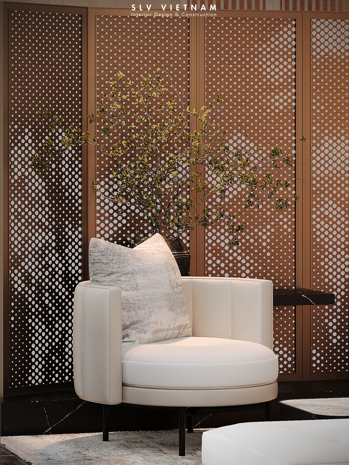 Phòng khách dự án La Cosmo - SLV Vietnam (8)