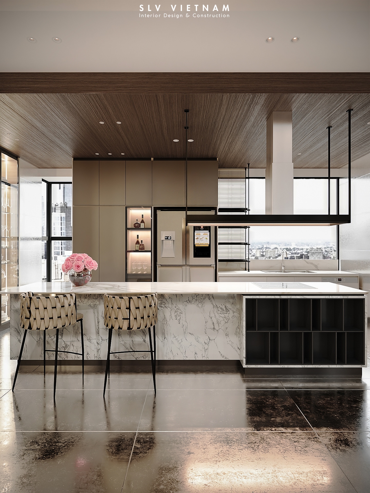 Phòng bếp dự án La Cosmo - SLV Vietnam (3)