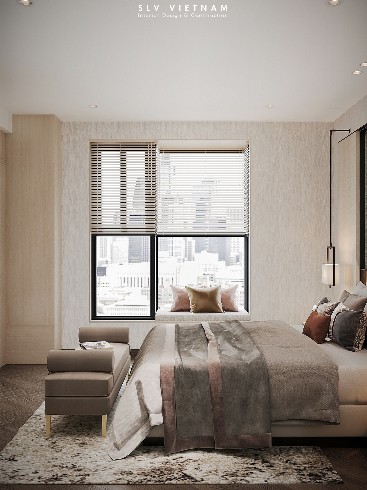 Phòng ngủ 1 dự án La Cosmo - SLV Vietnam (2)