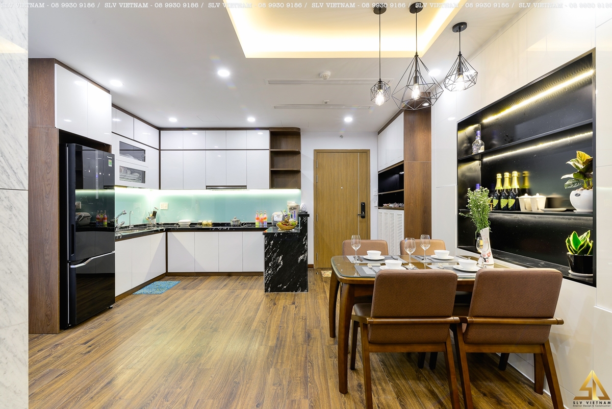 Không gian khách bếp dự án Ms Duyen Apartment - SLV Vietnam 1