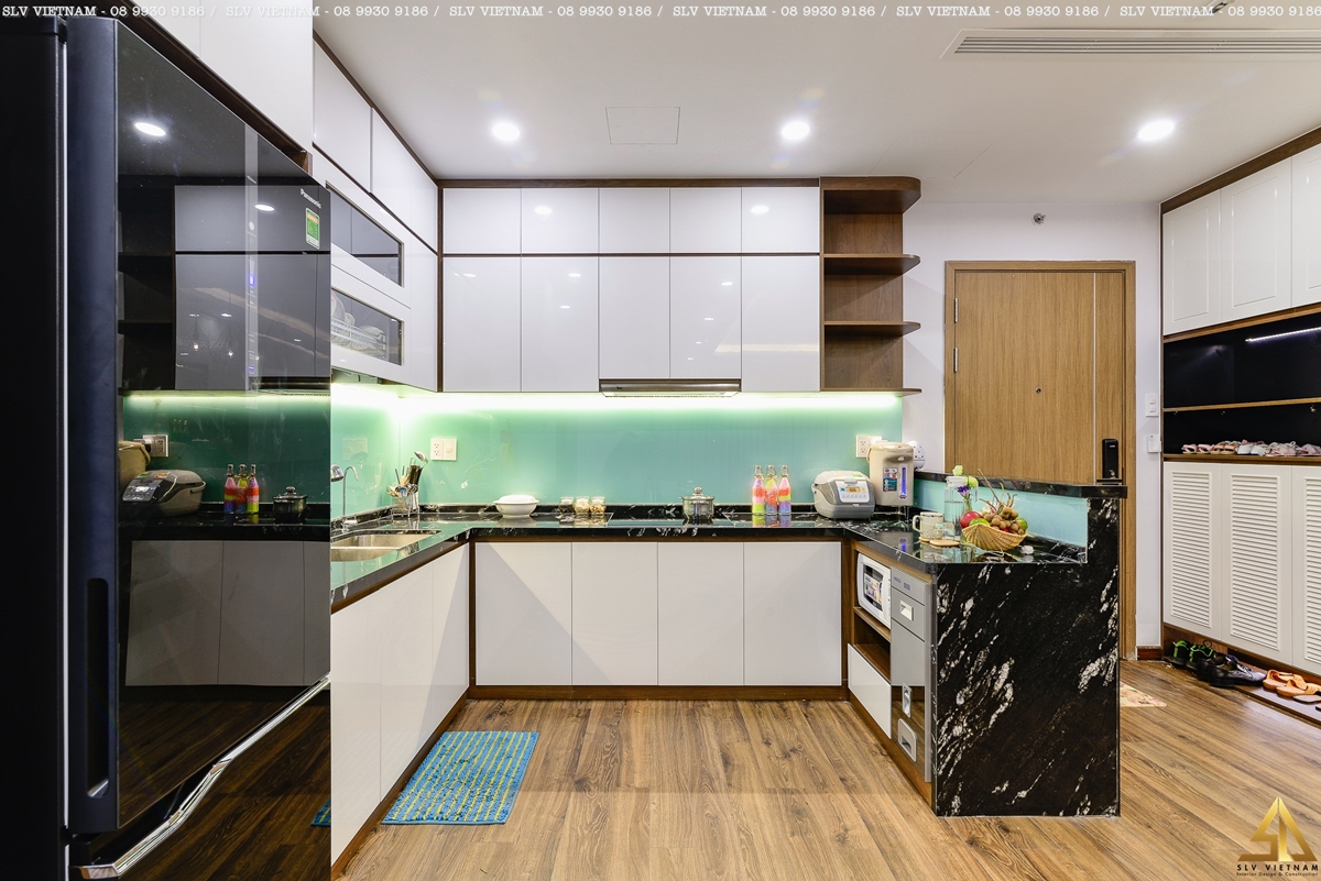 Không gian khách bếp dự án Ms Duyen Apartment - SLV Vietnam 2