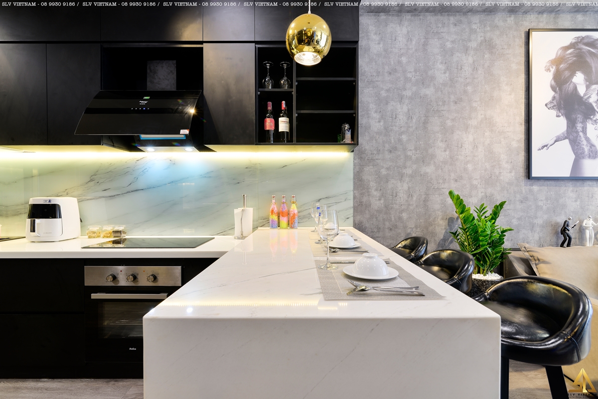 Không gian khách bếp dự án Ms Thảo House - SLV Vietnam 5