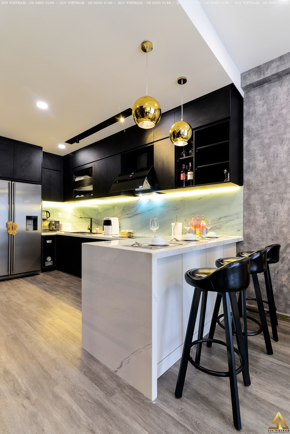 Không gian khách bếp dự án Ms Thảo House - SLV Vietnam 3