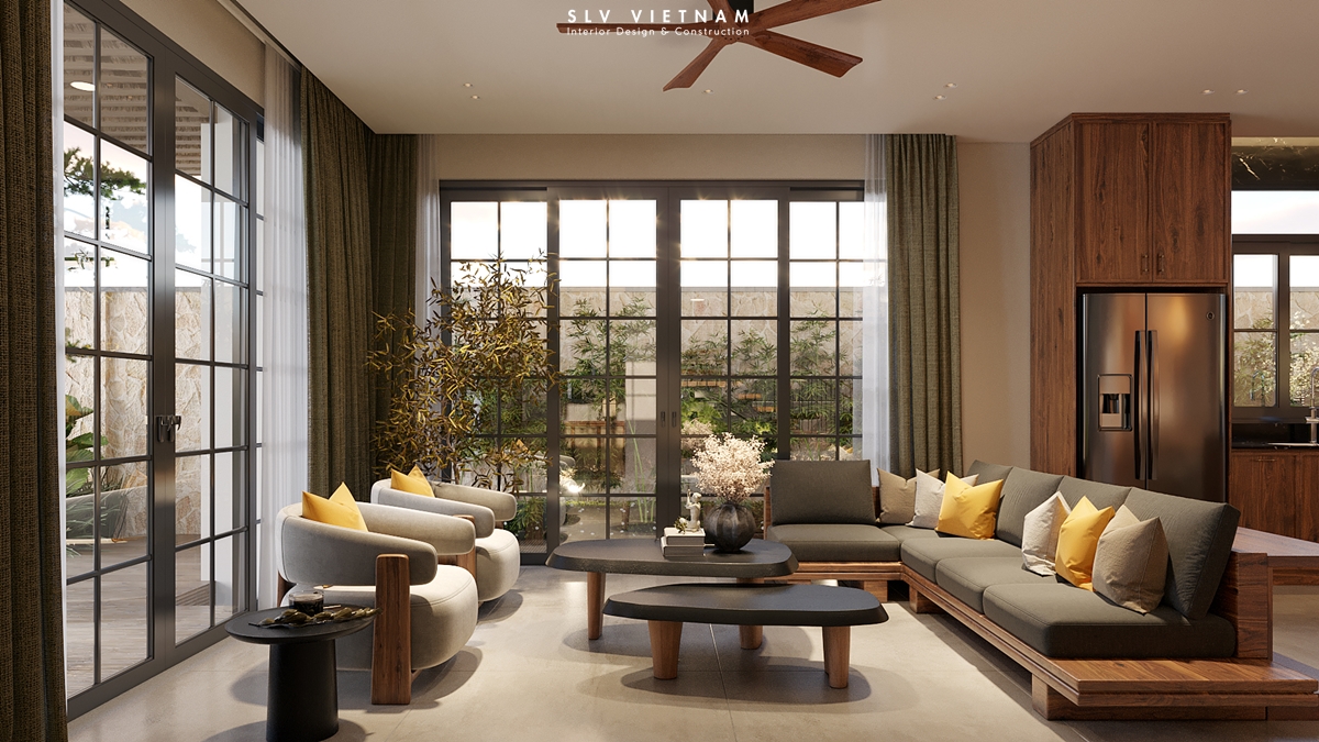Phòng khách nhà phố Nha Trang House - SLV Vietnam (1)