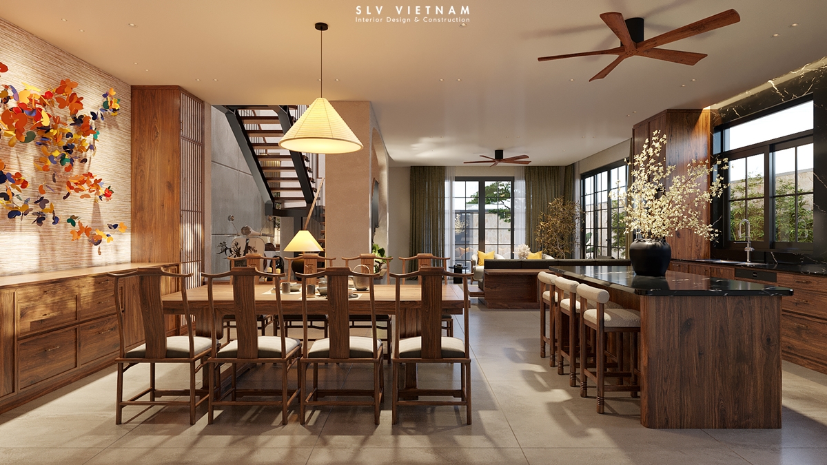 Phòng bếp nhà phố Nha Trang House - SLV Vietnam (4)