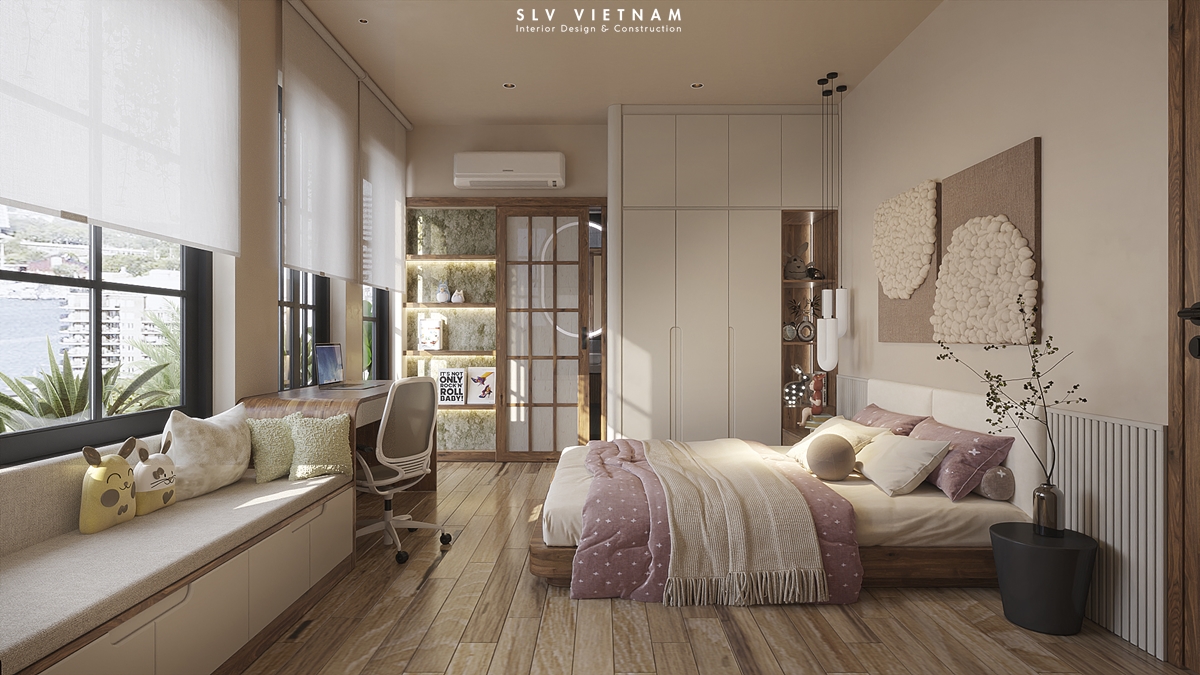 Phòng ngủ 2 nhà phố Nha Trang House - SLV Vietnam (1)