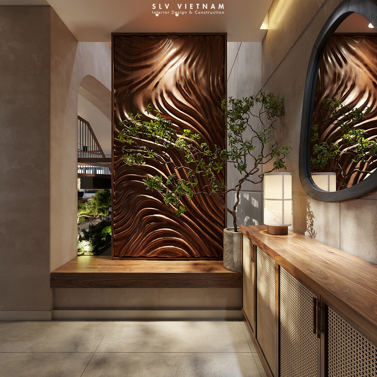 Phòng khách nhà phố Nha Trang House - SLV Vietnam (5)