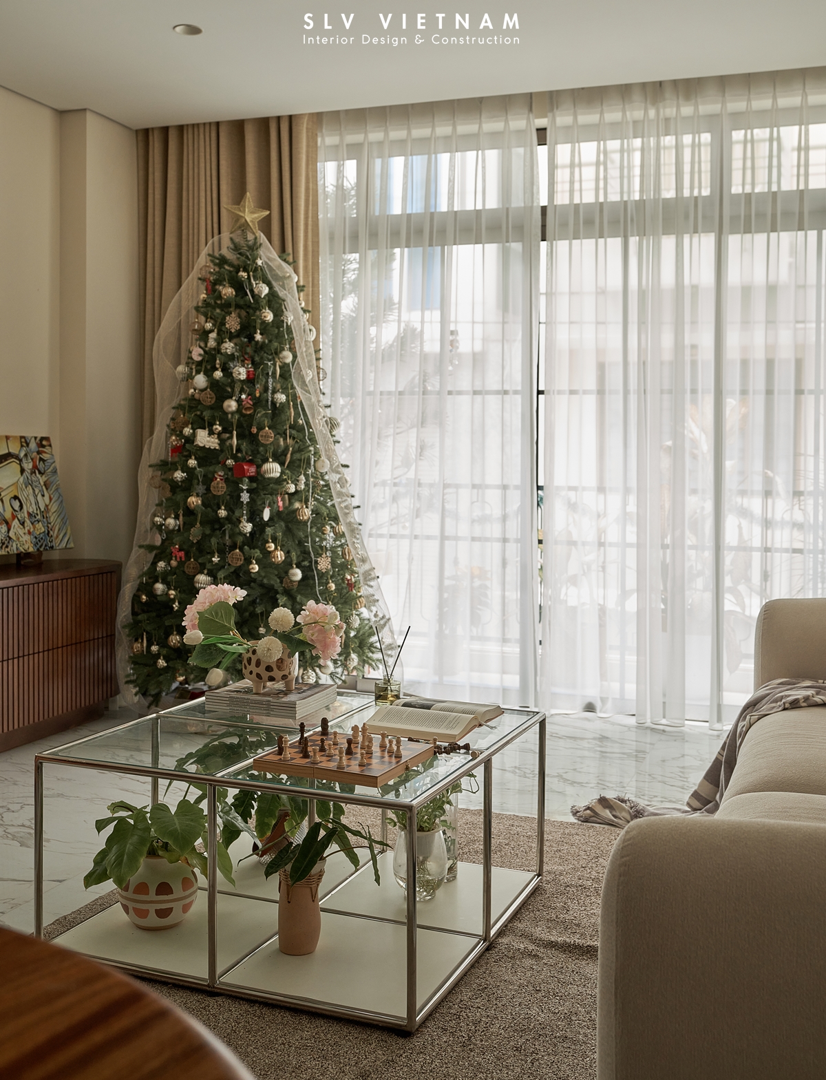 Phòng khách dự án Phan Ngu Home - SLV Vietnam (2)