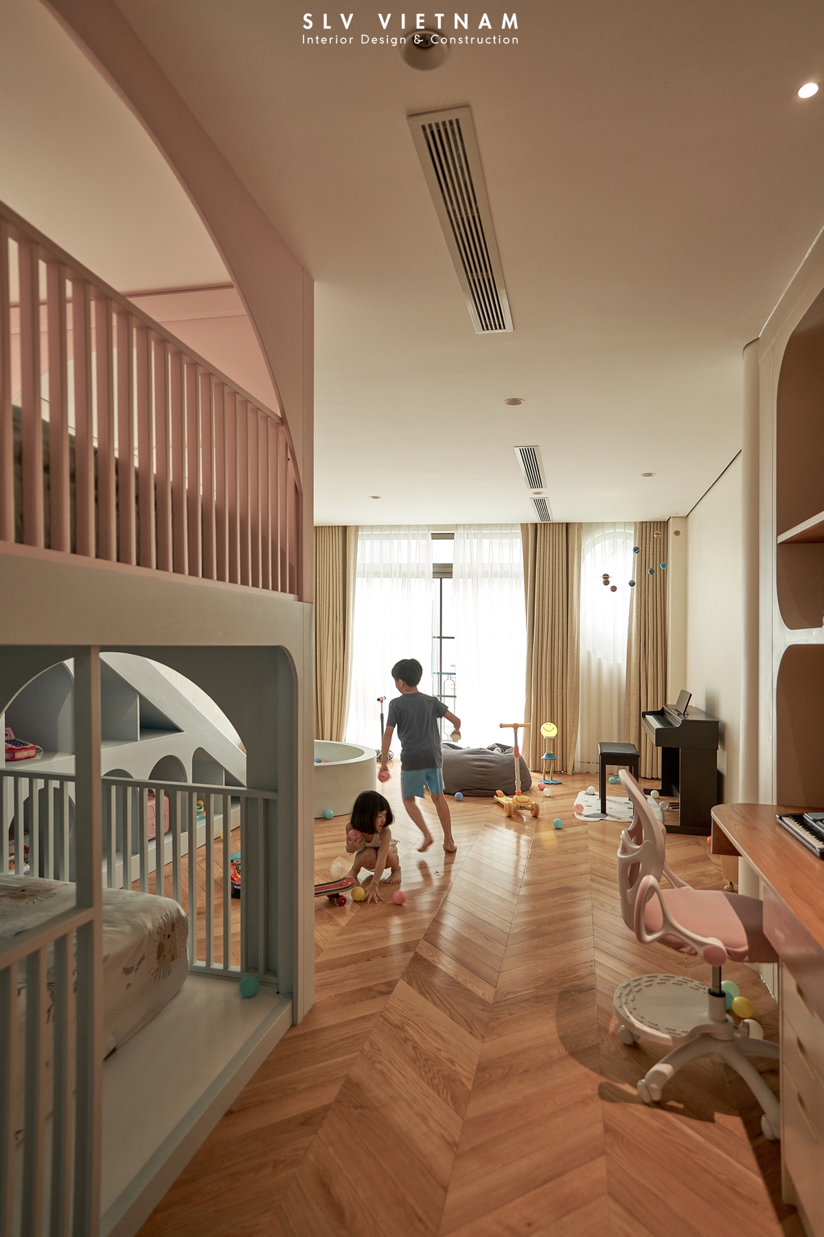 Phòng ngủ trẻ em dự án Phan Ngu Home - SLV Vietnam (13)