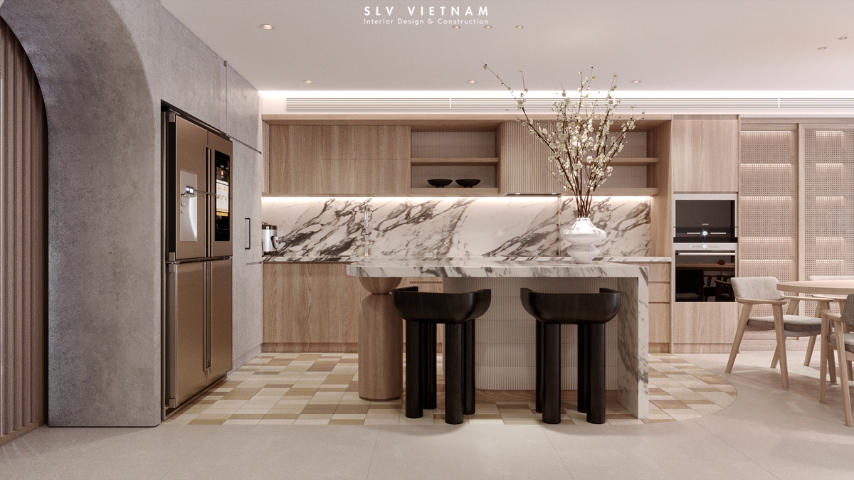 Phòng bếp nhà phố PN House - SLV Vietnam (1)