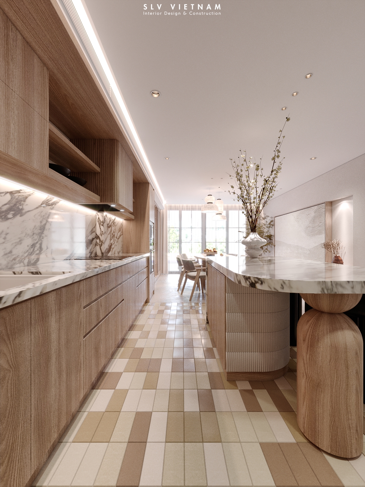 Phòng bếp nhà phố PN House - SLV Vietnam (2)