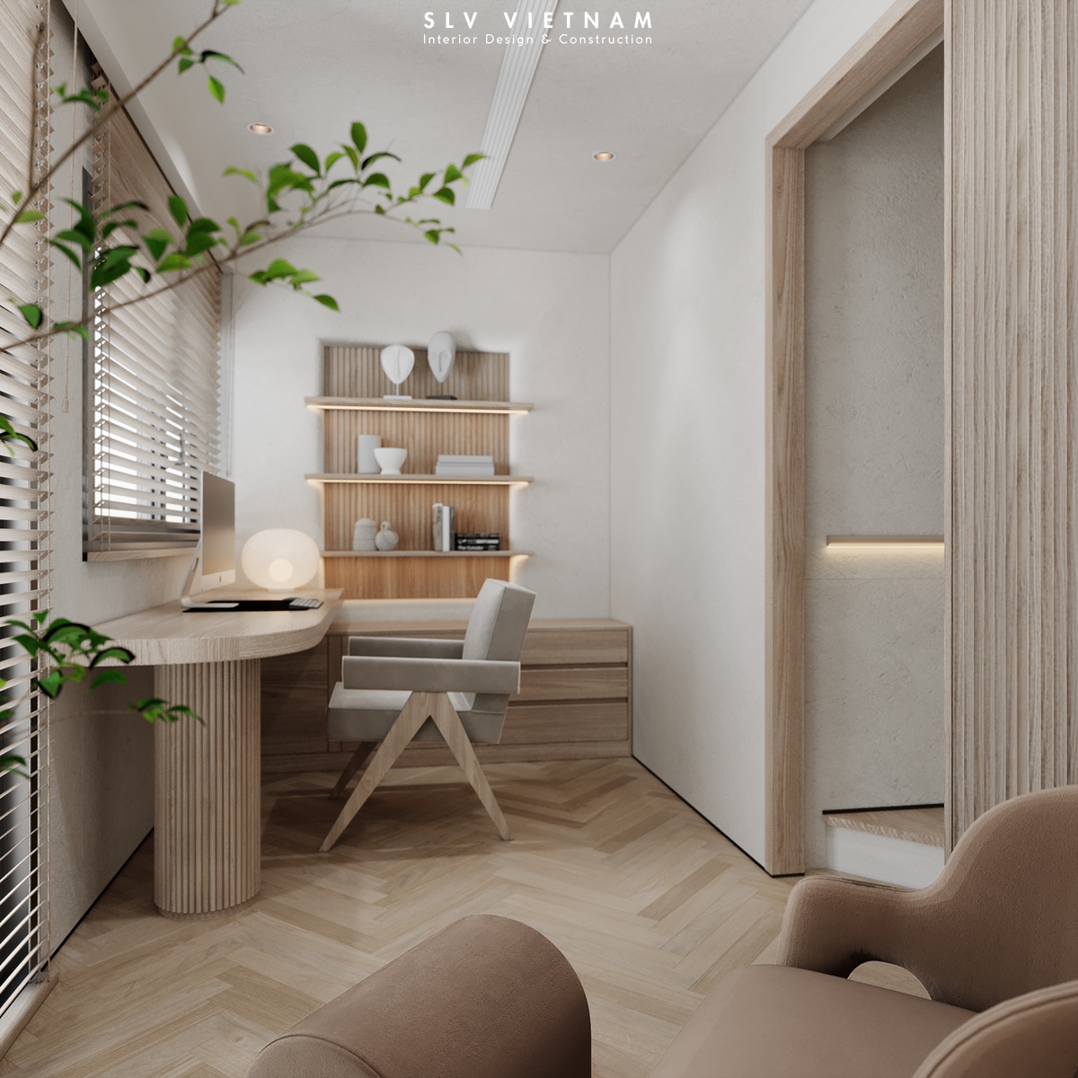 Phòng làm việc nhà phố PN House - SLV Vietnam (1)