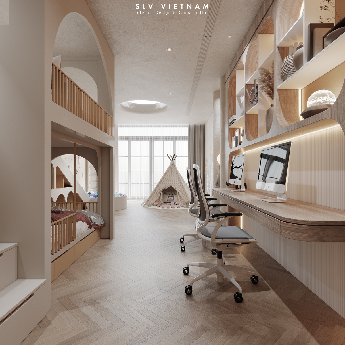 Phòng ngủ con nhà phố PN House - SLV Vietnam (1)