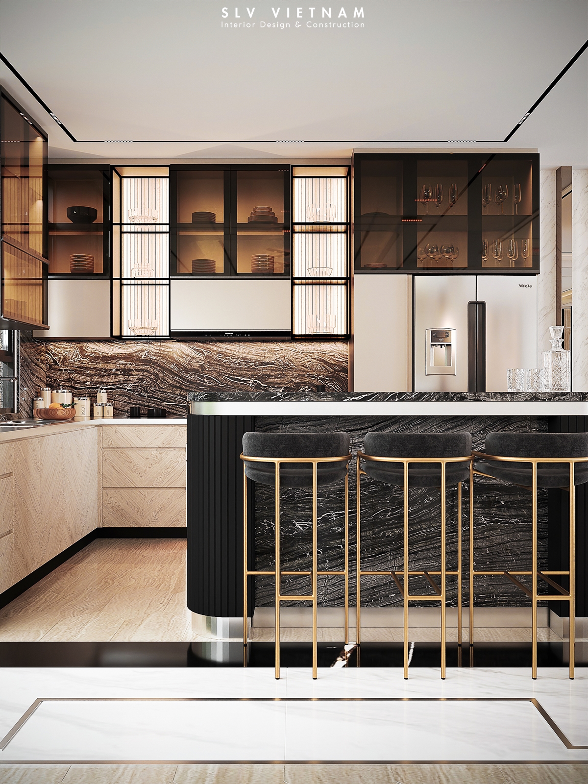 Phòng bếp dự án Quang Home - SLV Vietnam (3)