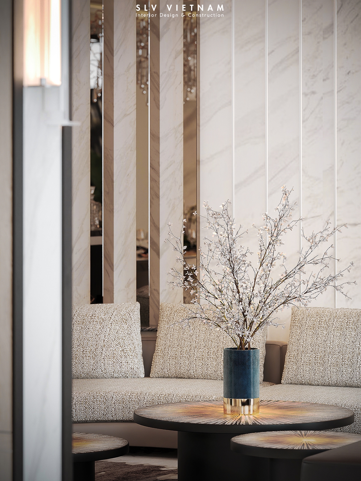Phòng khách dự án Quang Home - SLV Vietnam (5)