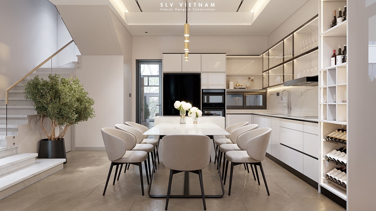 Phòng bếp nhà phố Thanh House - SLV Vietnam (1)