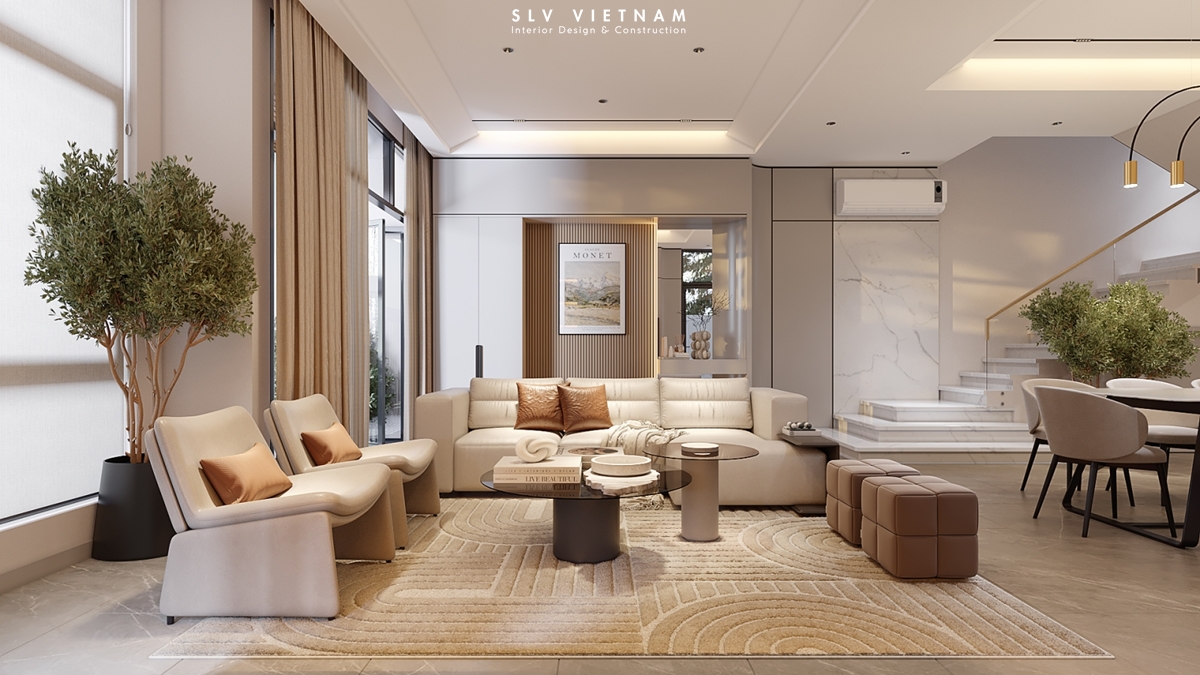 Phòng khách nhà phố Thanh House - SLV Vietnam (1)