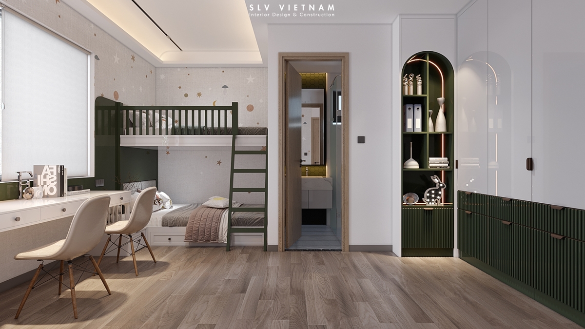 Phòng ngủ 2 nhà phố Thanh House - SLV Vietnam (1)