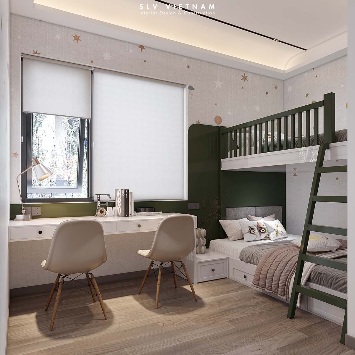 Phòng ngủ 2 nhà phố Thanh House - SLV Vietnam (2)