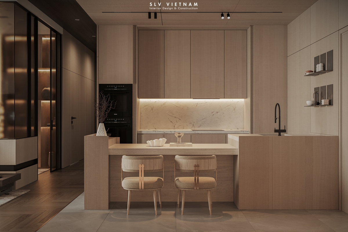 Không gian khách bếp dự án The Ascent - SLV Vietnam (10)