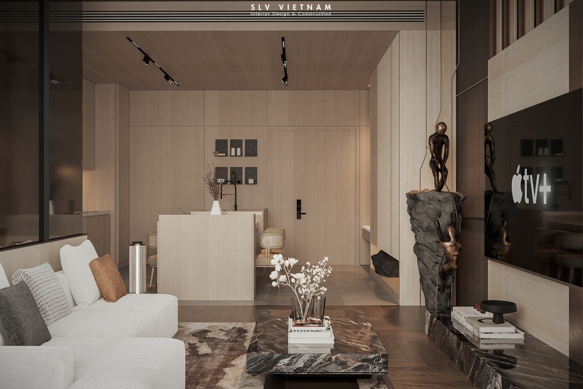 Không gian khách bếp dự án The Ascent - SLV Vietnam (3)