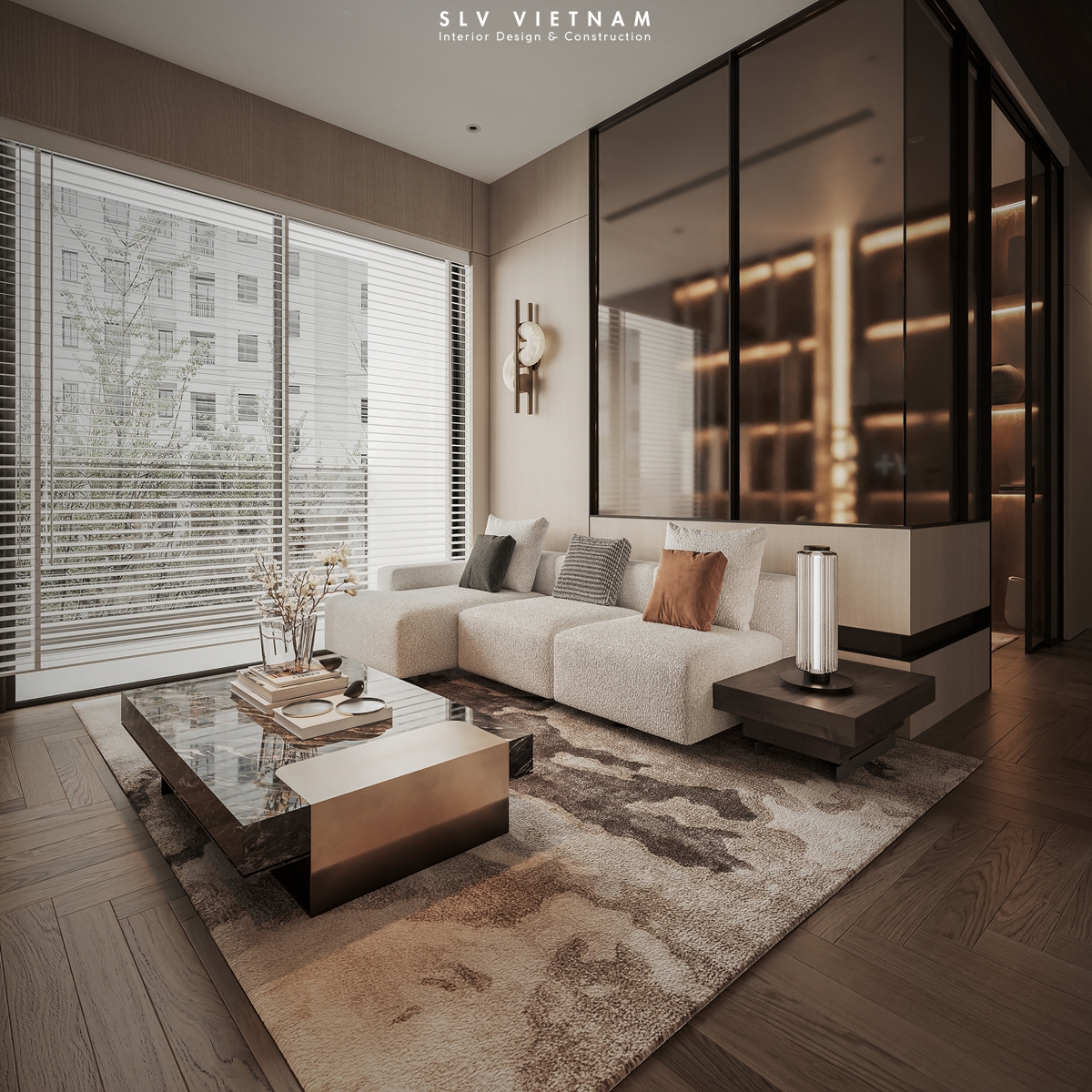 Không gian khách bếp dự án The Ascent - SLV Vietnam (5)