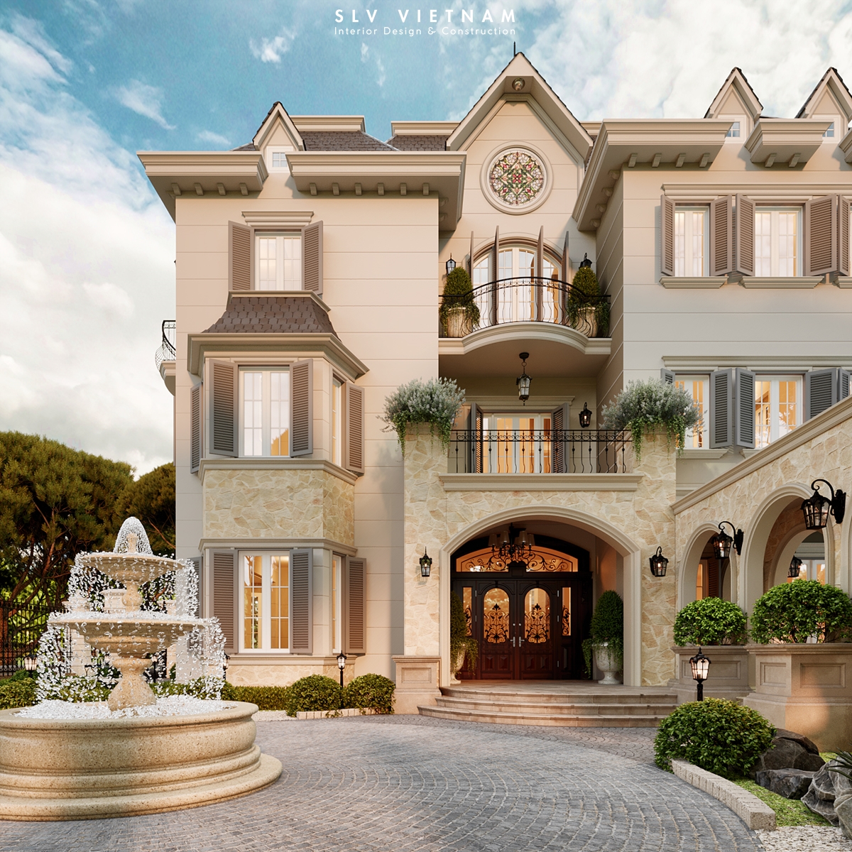 Kiến trúc biệt thự The Chateau - SLV Vietnam (10)