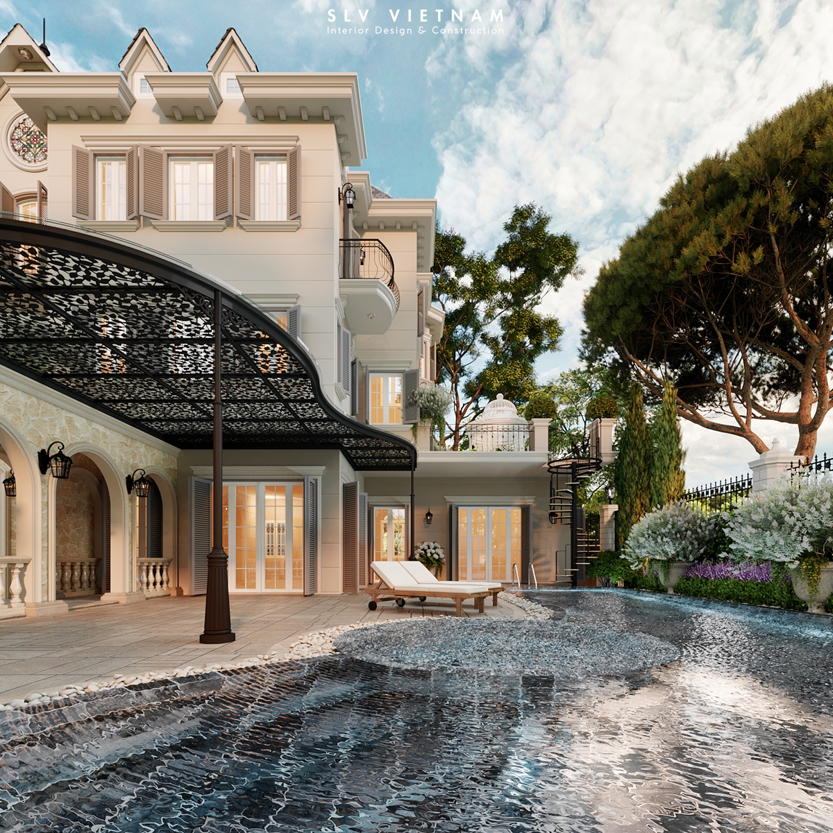 Kiến trúc biệt thự The Chateau - SLV Vietnam (11)