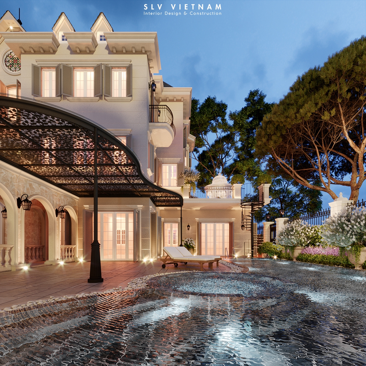 Kiến trúc biệt thự The Chateau - SLV Vietnam (12)
