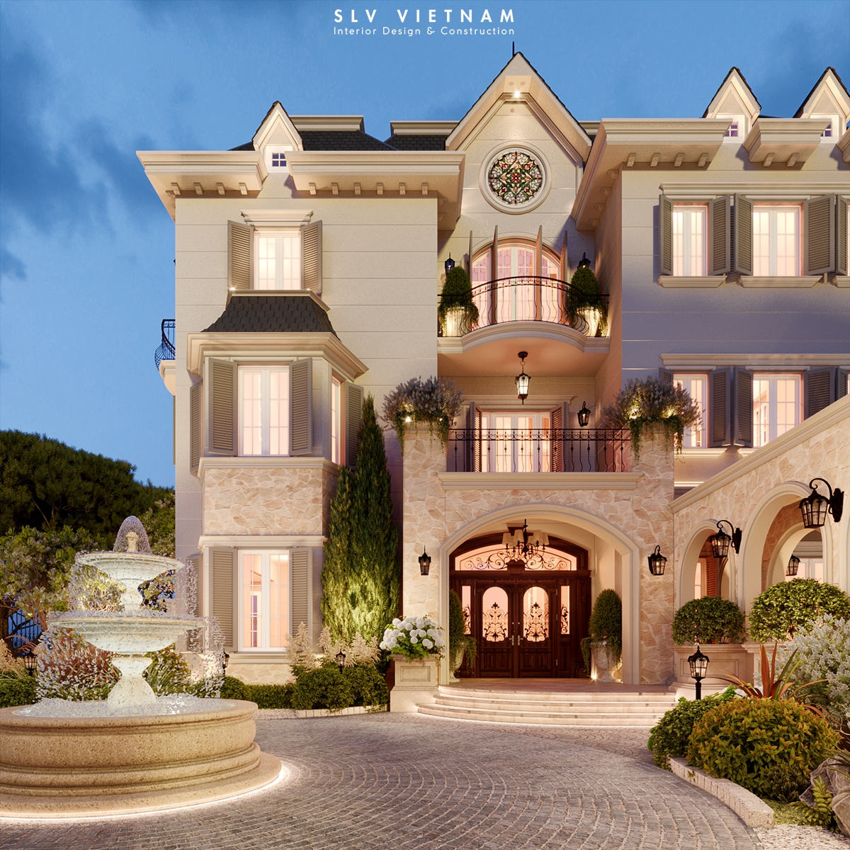 Kiến trúc biệt thự The Chateau - SLV Vietnam (9)