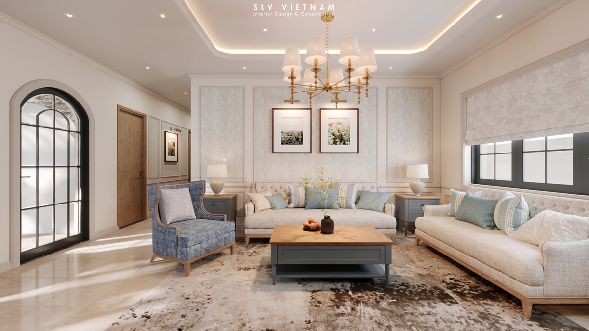 Không gian khách bếp villa the cottage - SLV Vietnam (4)