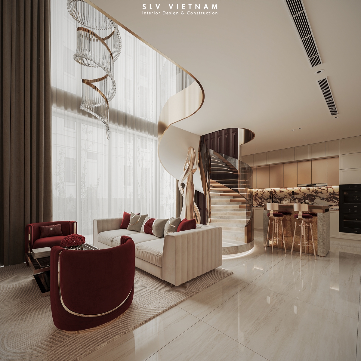 Phòng khách duplex The Helix - SLV Vietnam (8)