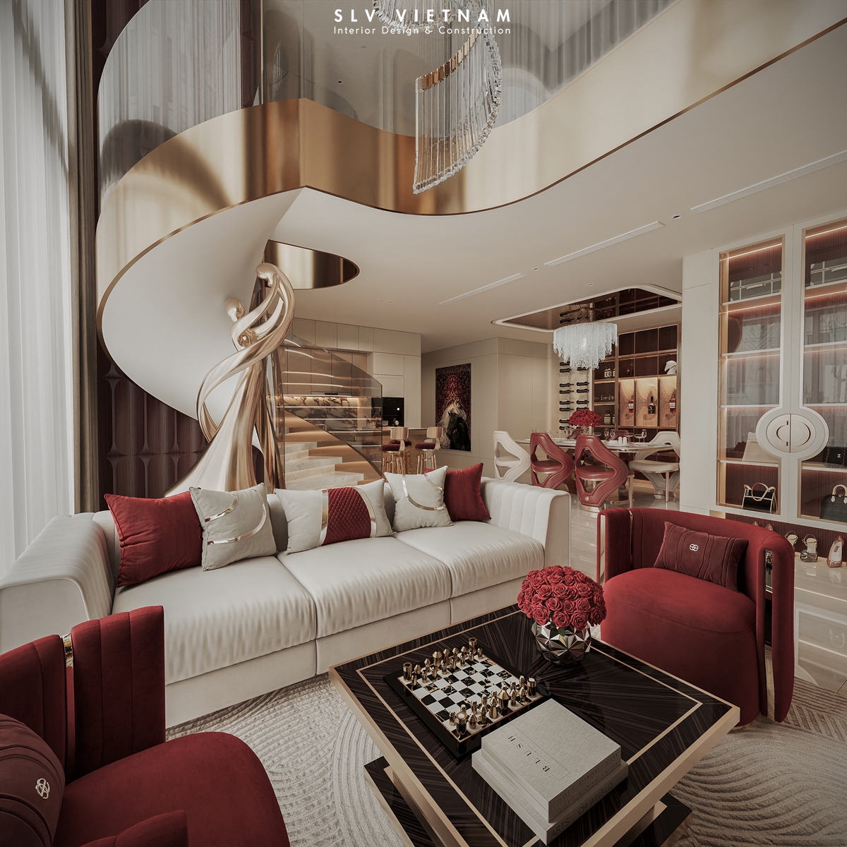 Phòng khách duplex The Helix - SLV Vietnam (10)