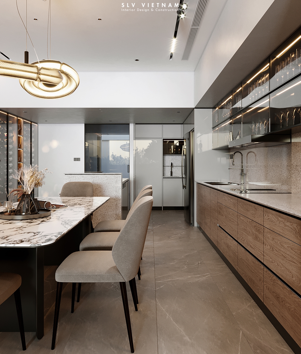 Phòng bếp shop house The Oasis - SLV Vietnam (1)